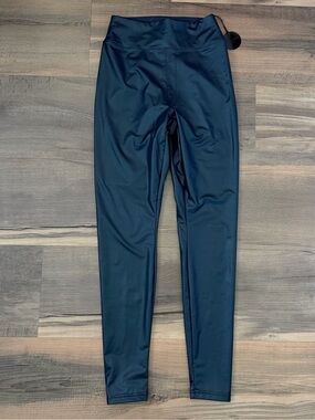NWT Offline by Aerie American Eagle Blue Faux Leather Leggings Size Medium